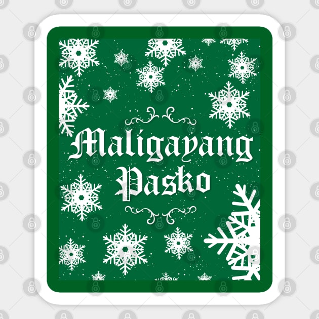 Maligayang Pasko - Team Green Sticker by Design_Lawrence